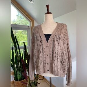 Altar’d State : Cable Knit Button Up Cardigan